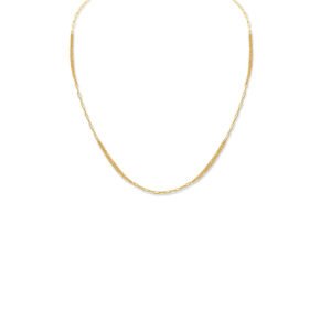 ADJUSTABLE ROLO CLIP NECKLACE 18K 18 Inch